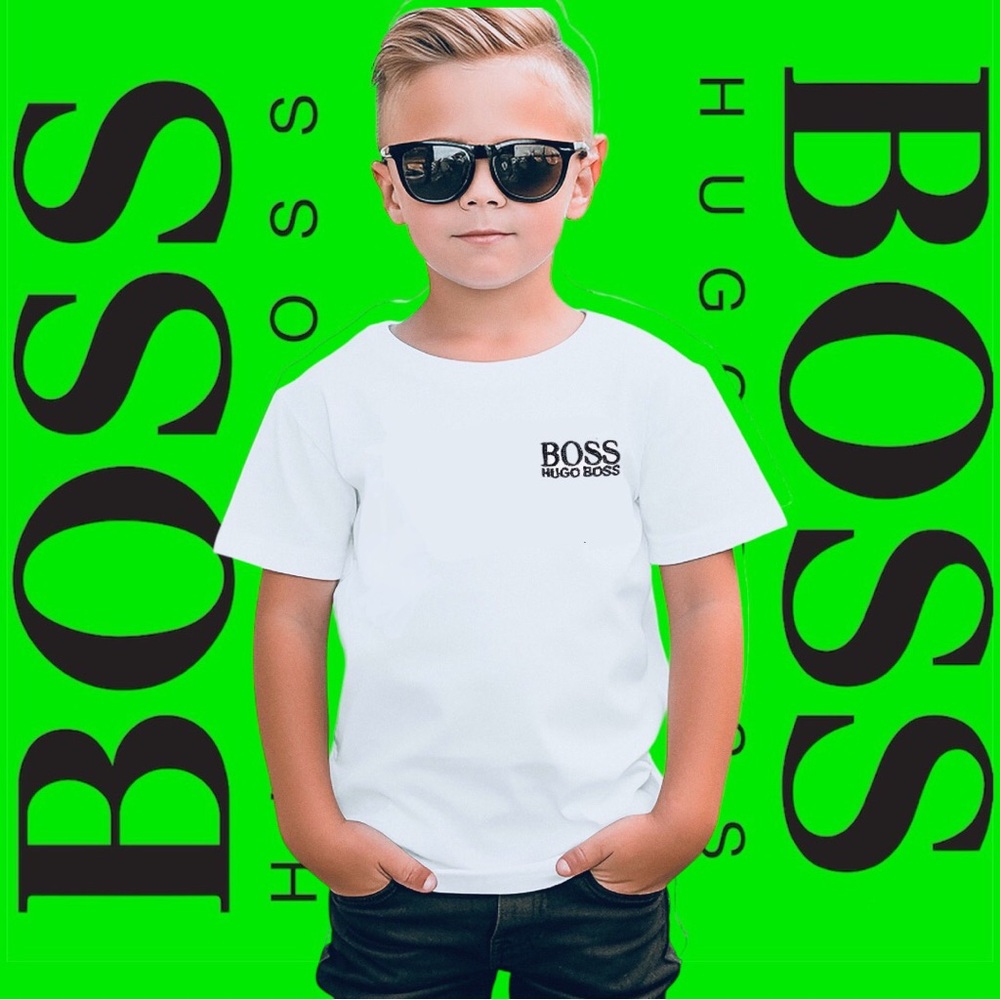 NWT Hugo Boss Tshirt graphic tee Kids Boys Girls Baby short Sleeve Shirt Gift